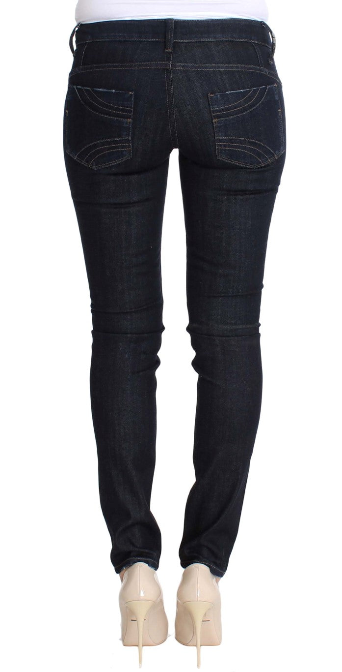 Costume National Blue Cotton Stretch Slim Fit Women's Jeans