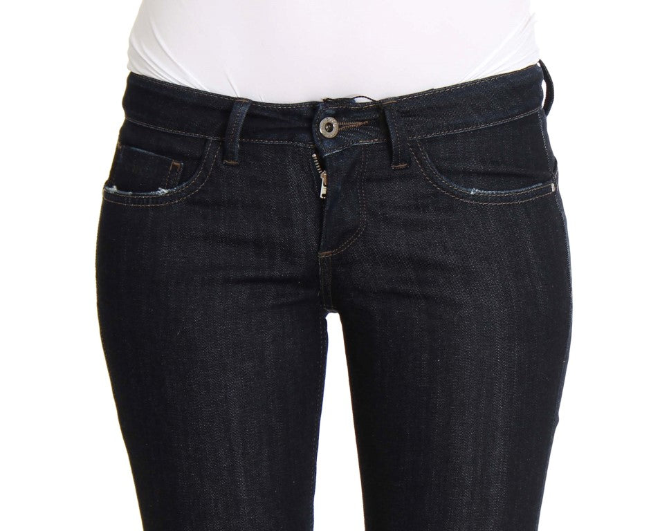 Costume National Blue Cotton Stretch Slim Fit Women's Jeans