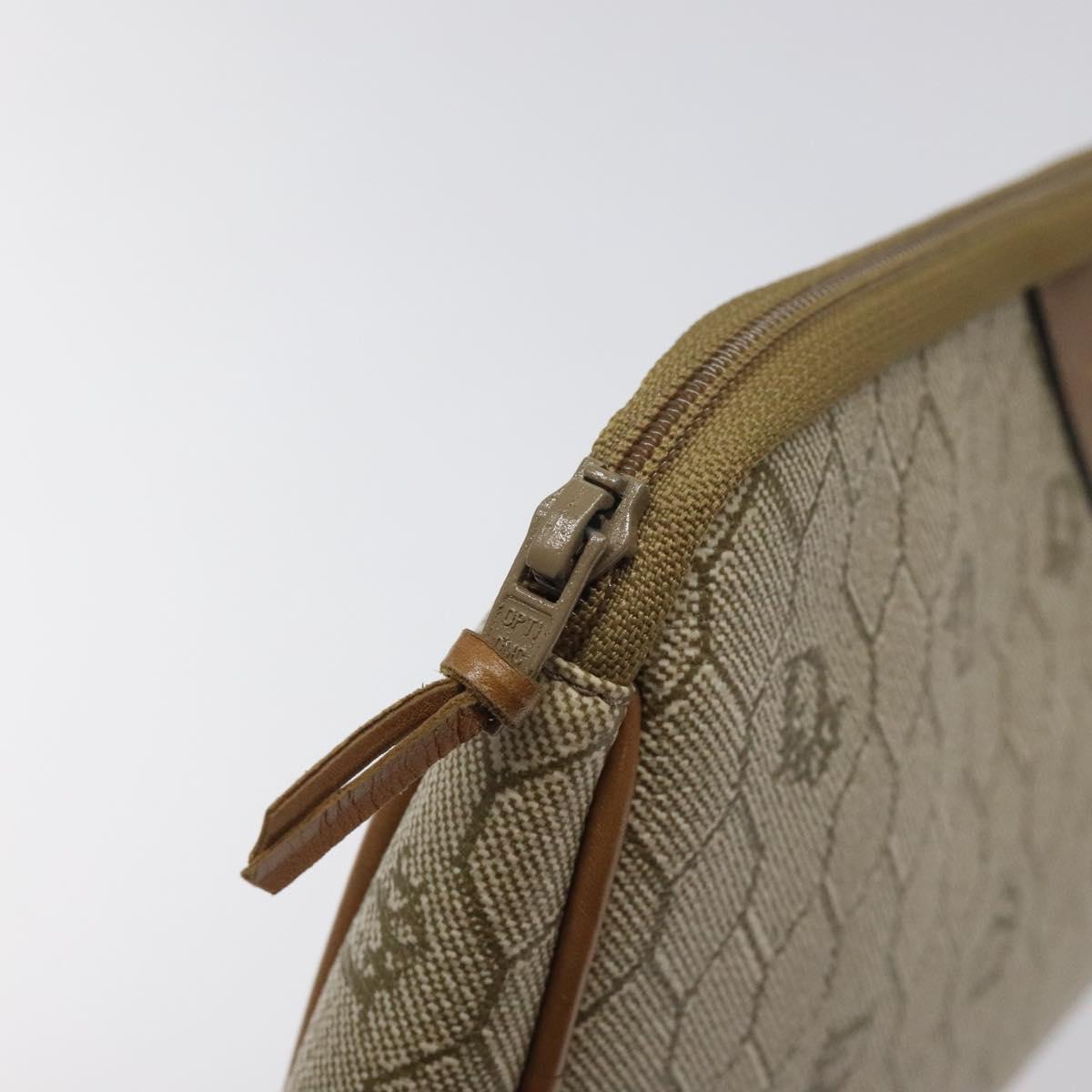 Dior Honeycomb Beige Leather Clutch Bag (Pre-Owned)