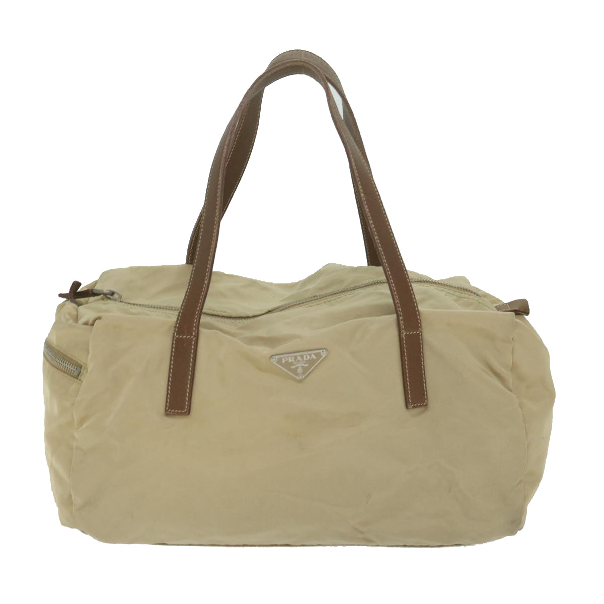 Prada Beige Synthetic Handbag (Pre-Owned)