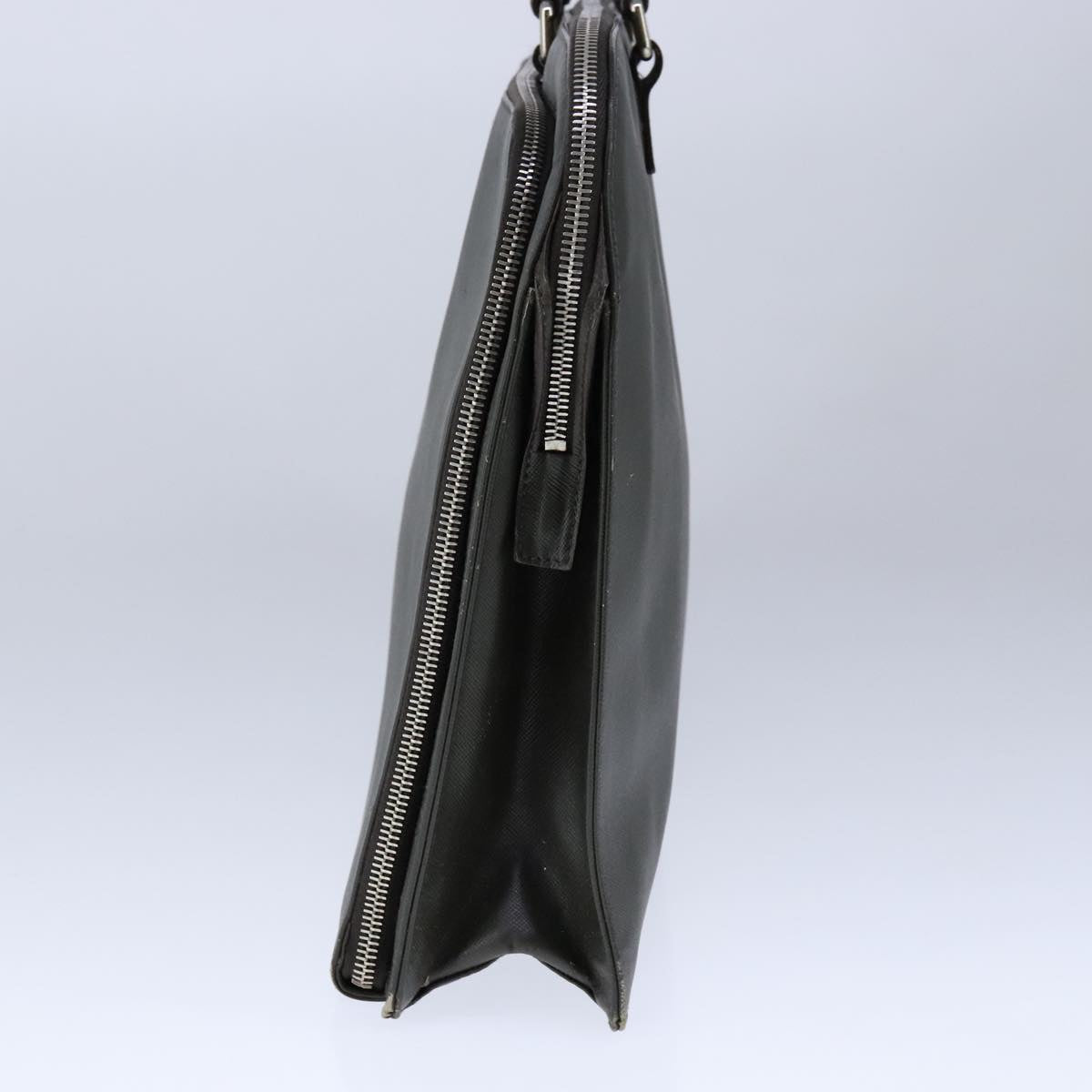 Prada Saffiano Black Leather Briefcase Bag (Pre-Owned)