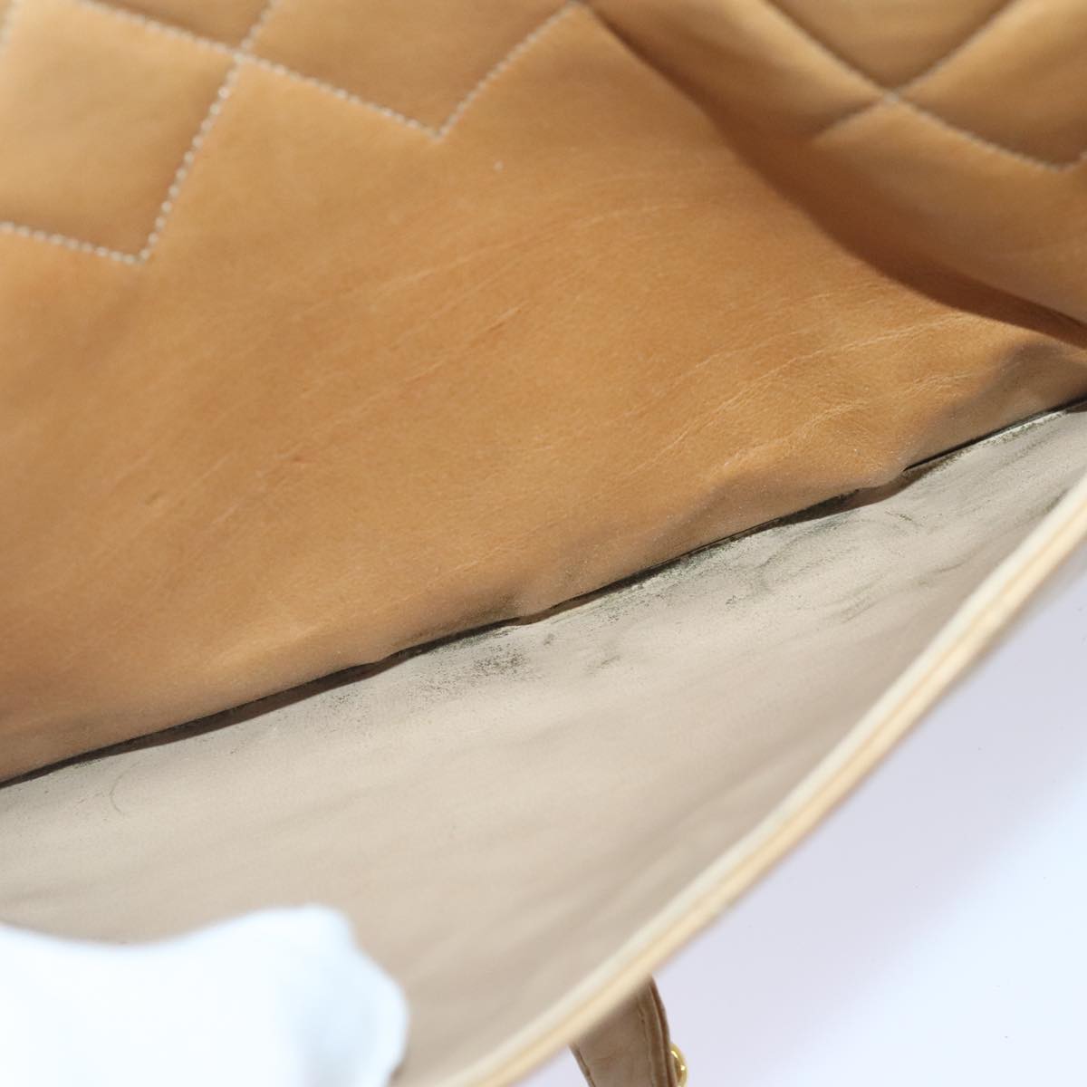 Chanel Camera Beige Leather Shoulder Bag (Pre-Owned)
