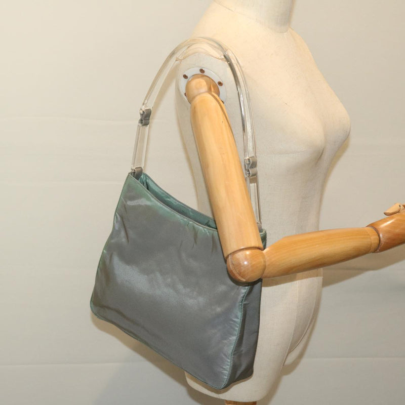 Prada Tessuto Khaki Synthetic Shoulder Bag (Pre-Owned)