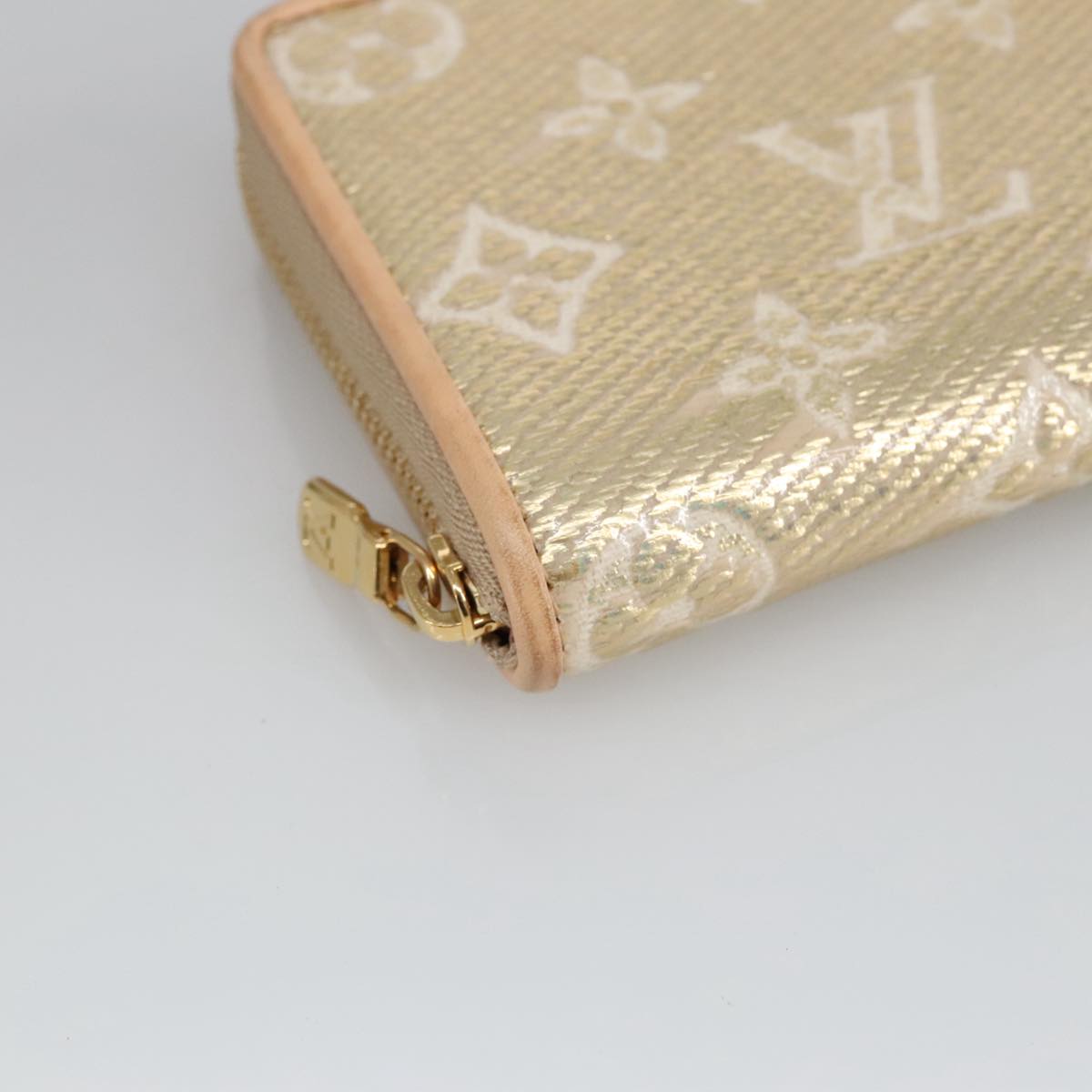 Louis Vuitton Zippy Coin Purse Gold Canvas Wallet  (Pre-Owned)