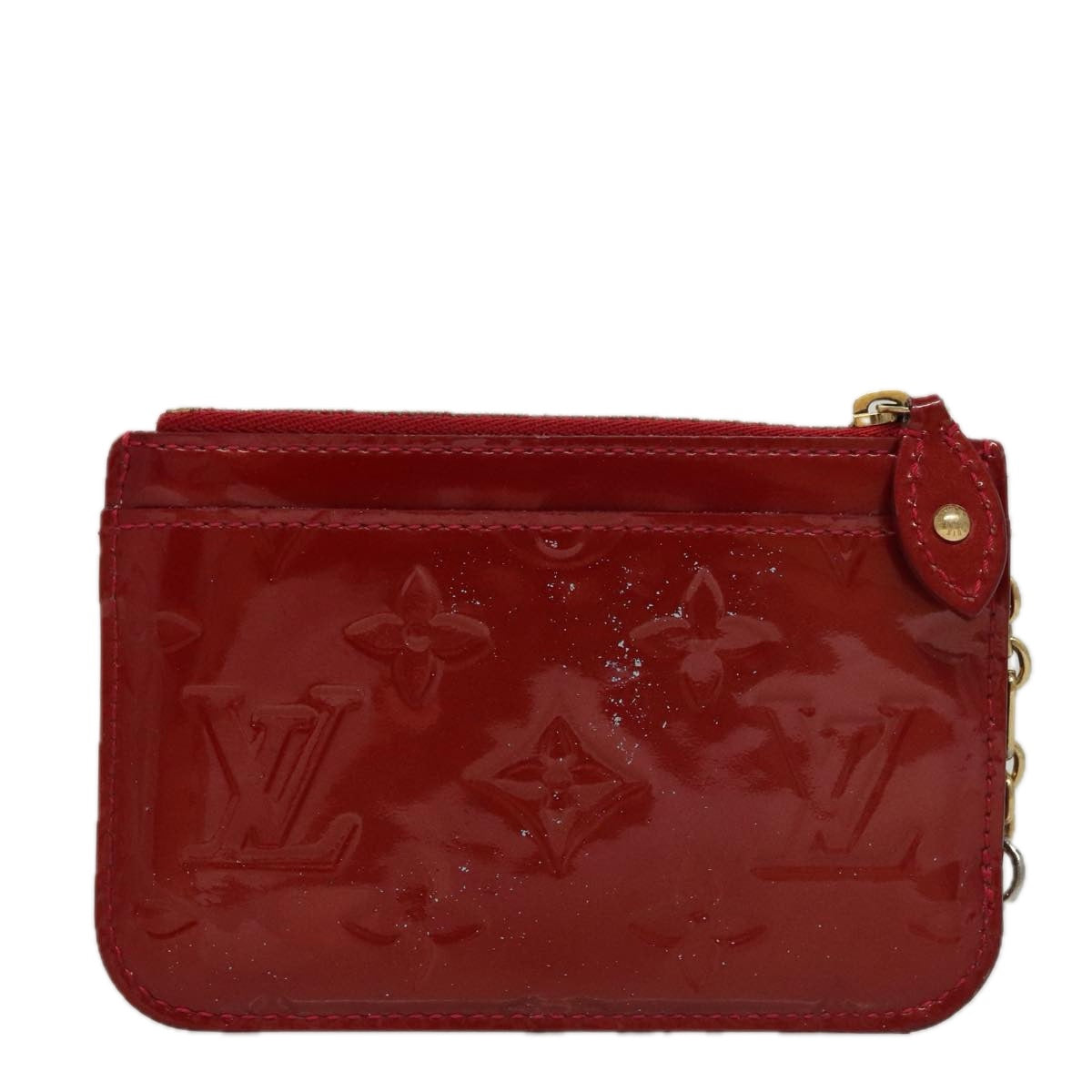 Louis Vuitton Pochette Clés Red Patent Leather Wallet  (Pre-Owned)