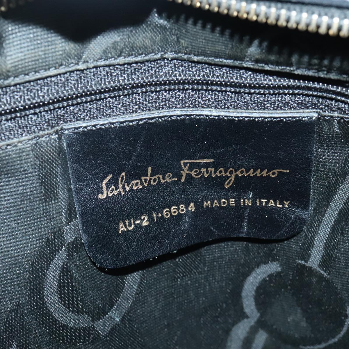 Salvatore Ferragamo Black Canvas Tote Bag (Pre-Owned)