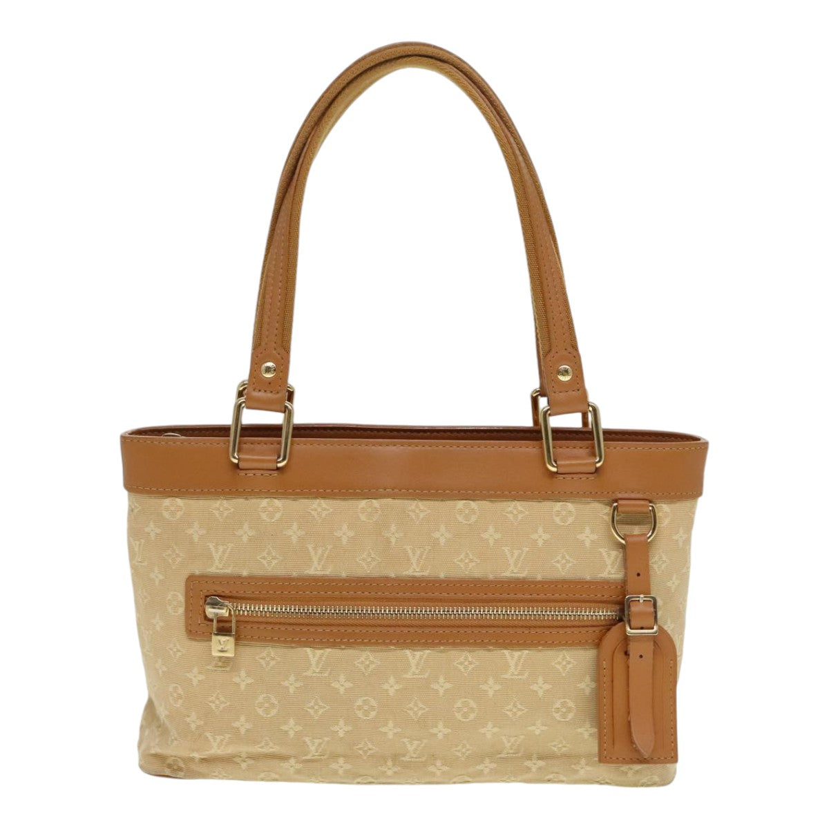 Louis Vuitton Lucille Beige Canvas Handbag (Pre-Owned)
