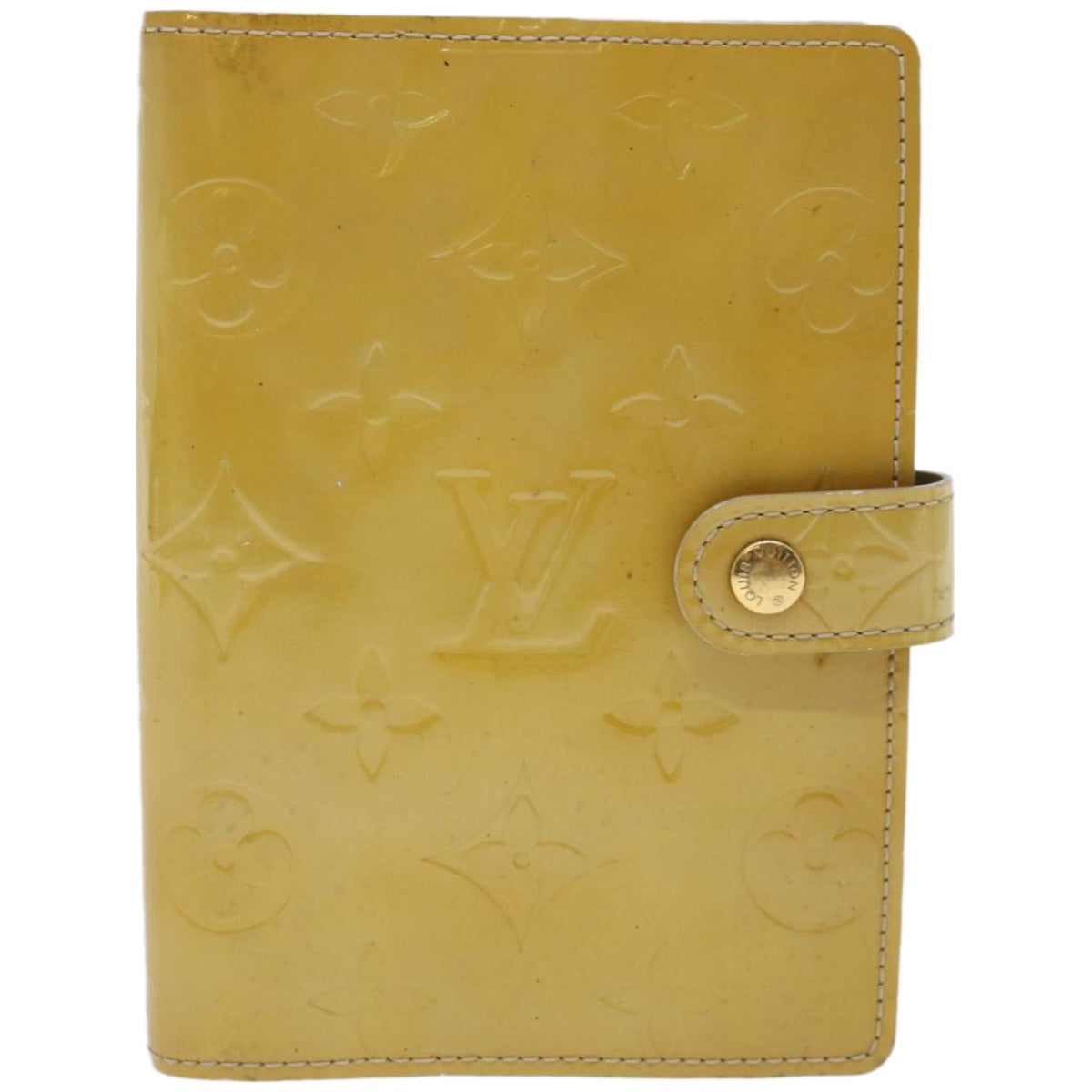 Louis Vuitton Agenda Pm Beige Patent Leather Wallet  (Pre-Owned)