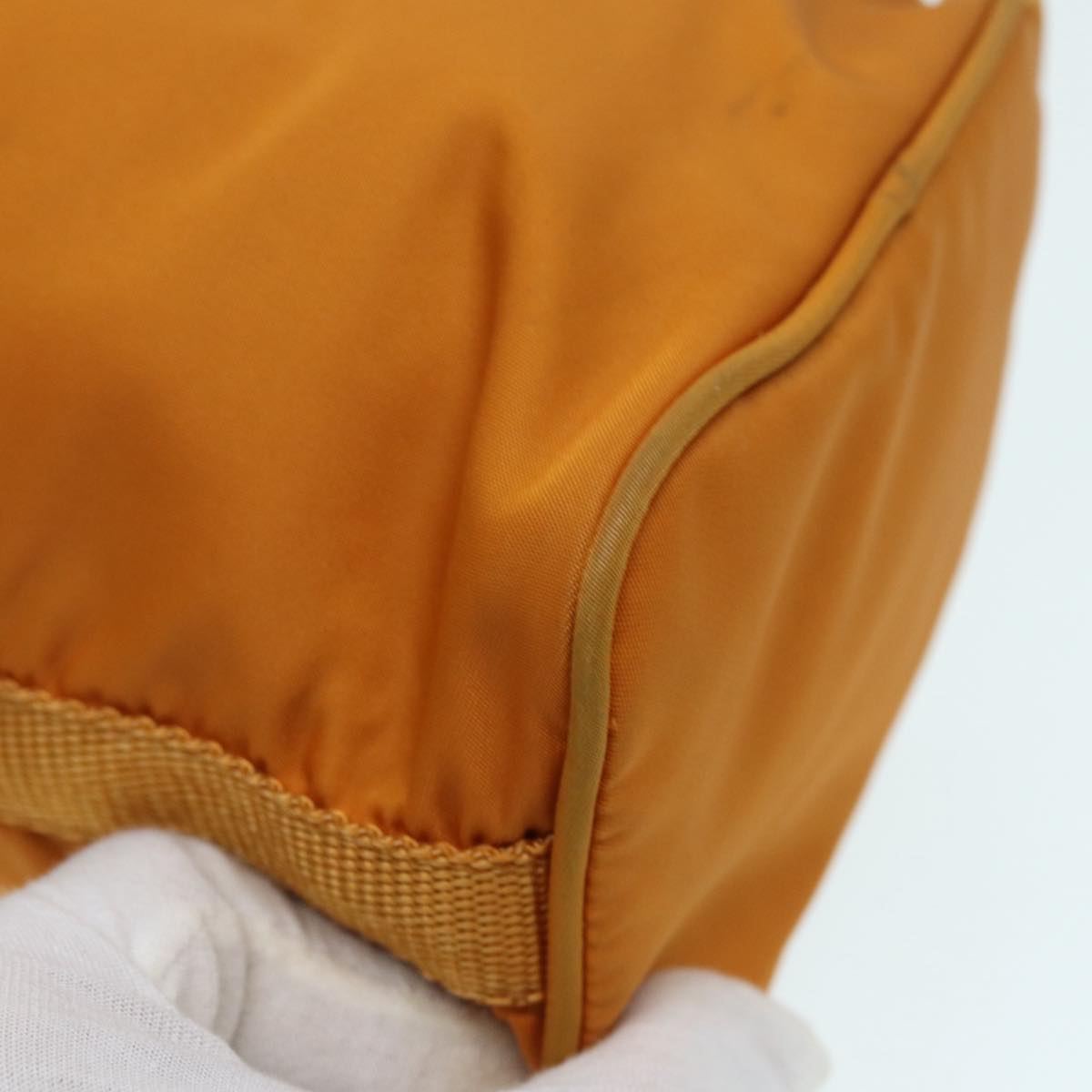 Prada Tessuto Orange Synthetic Clutch Bag (Pre-Owned)
