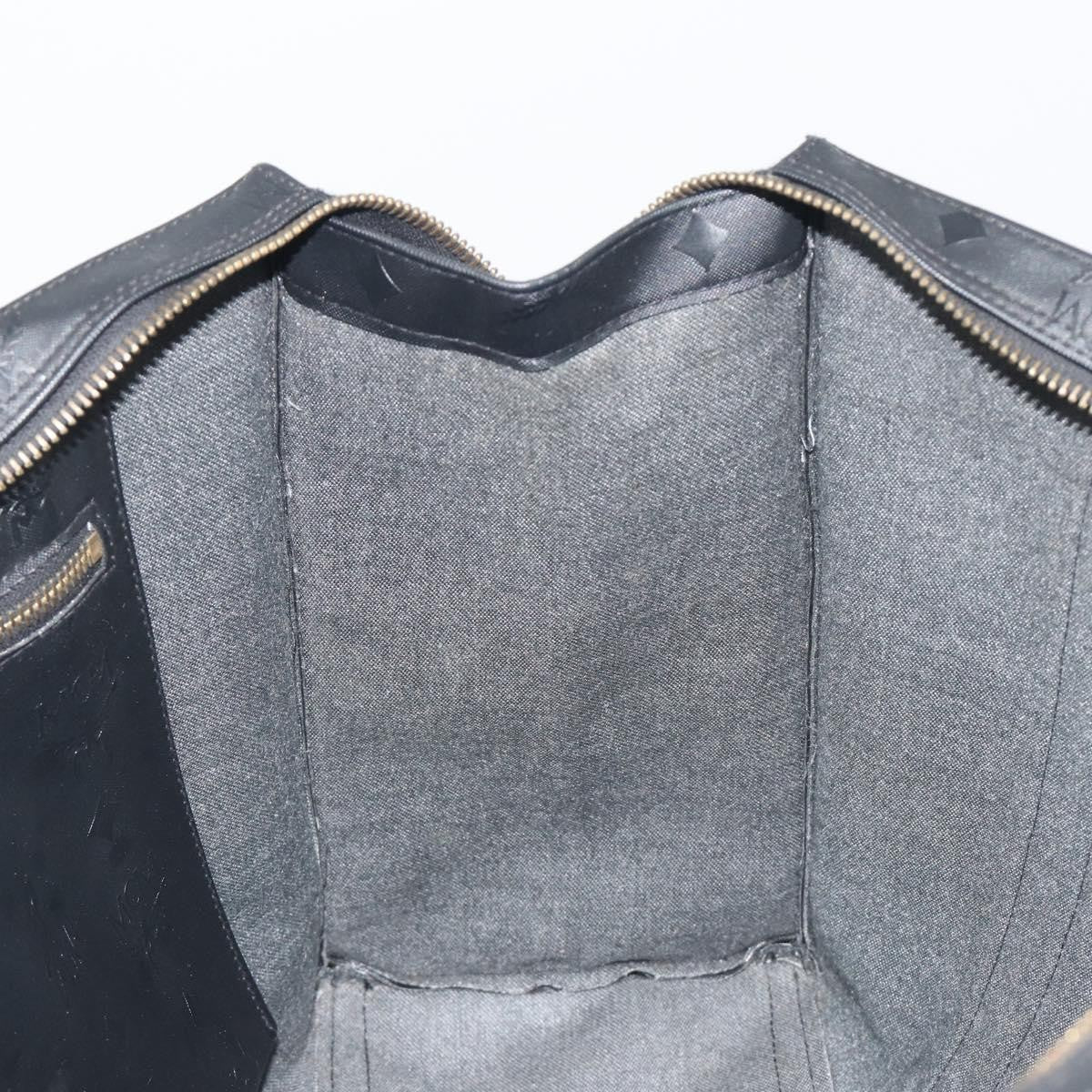 MCM Vintage Visetos Canvas Black Canvas Tote Bag Bag (Pre-Owned)