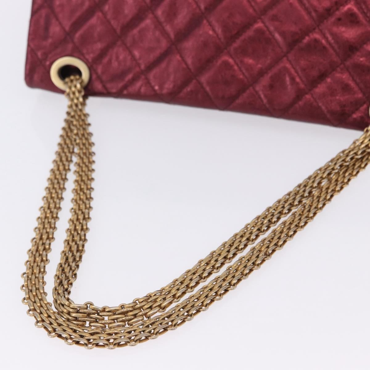Chanel Reissue 2.55 Flap Quilted Lambskin Red Leather Handbag (Pre-Owned)