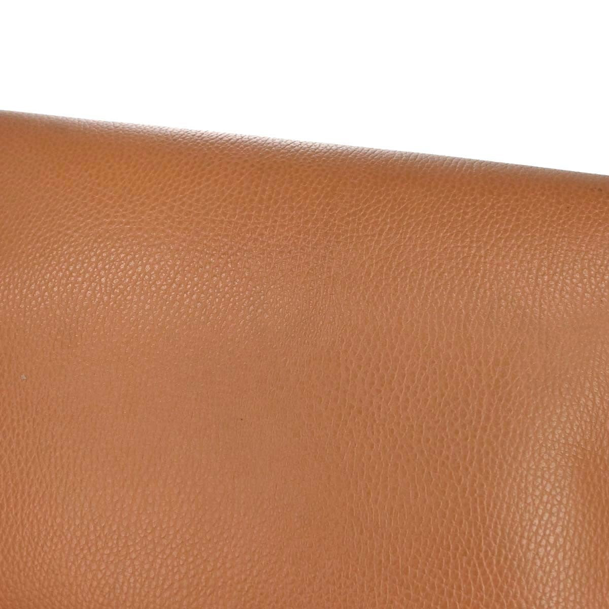 Hermes Hac Birkin Black Fjord With Palladium Hardware Brown Leather Handbag (Pre-Owned)