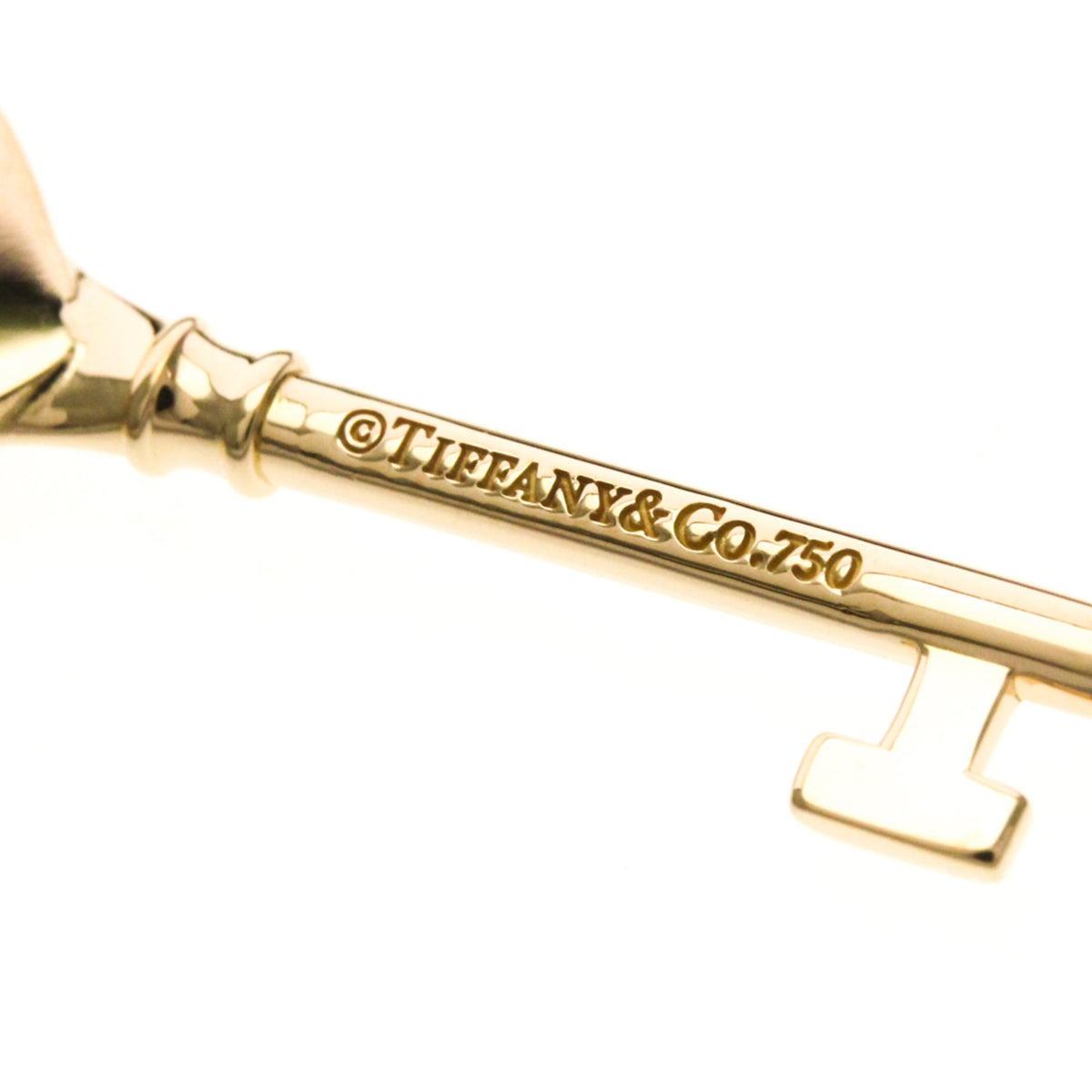 Tiffany & Co. Heart Key Pendant 18K Rose Gold With Diamonds Gold Pink_Gold Necklace Jewelry (Pre-Owned)