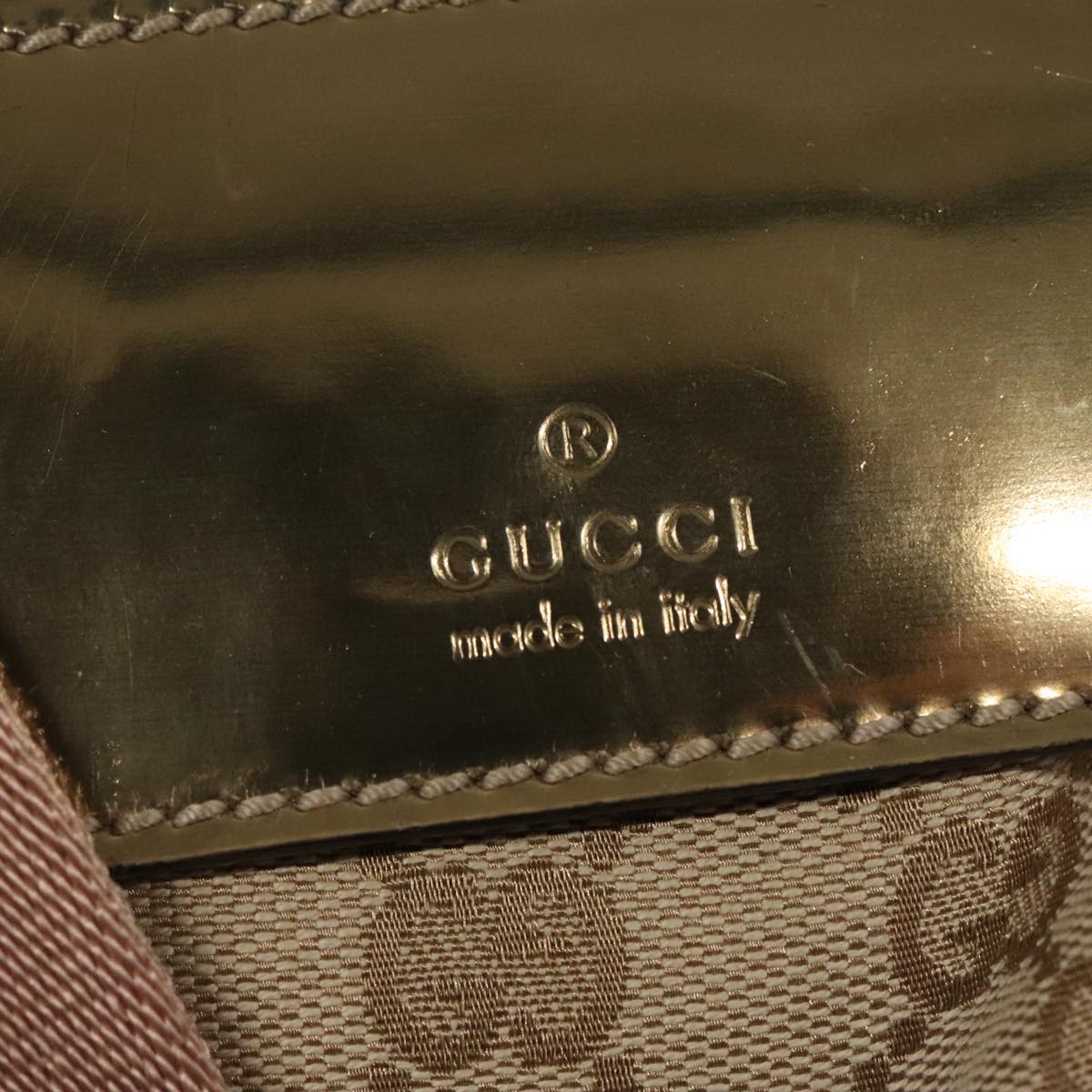 Gucci Beige Canvas Shoulder Bag (Pre-Owned)