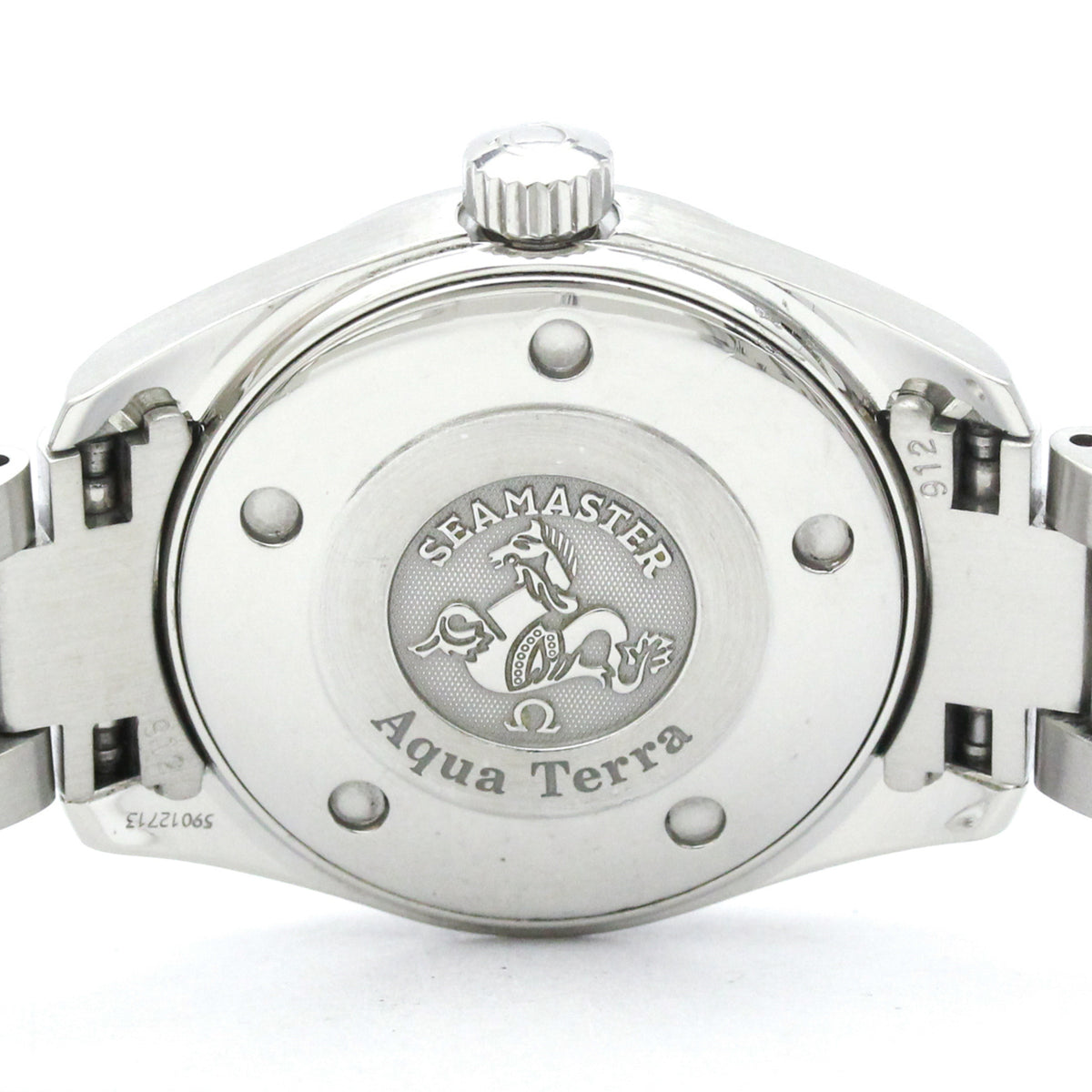 Omega Seamaster Aqua Terra 150M Quartz Stainless Steel With Diamond Markers And Mother Of Pearl Watch (Pre-Owned)