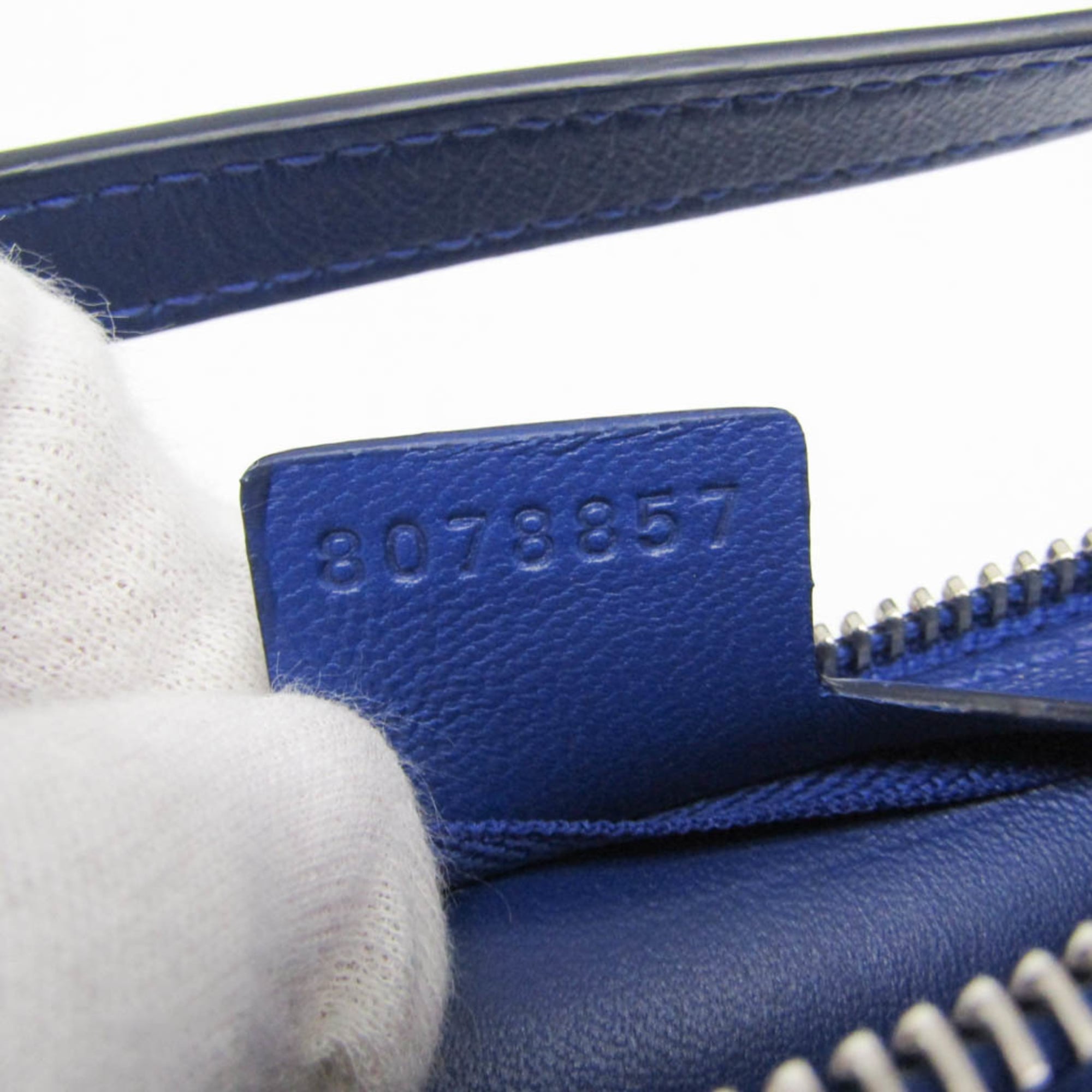 Burberry Shield Sling Leather Blue Leather Shoulder Bag Bag (Pre-Owned)