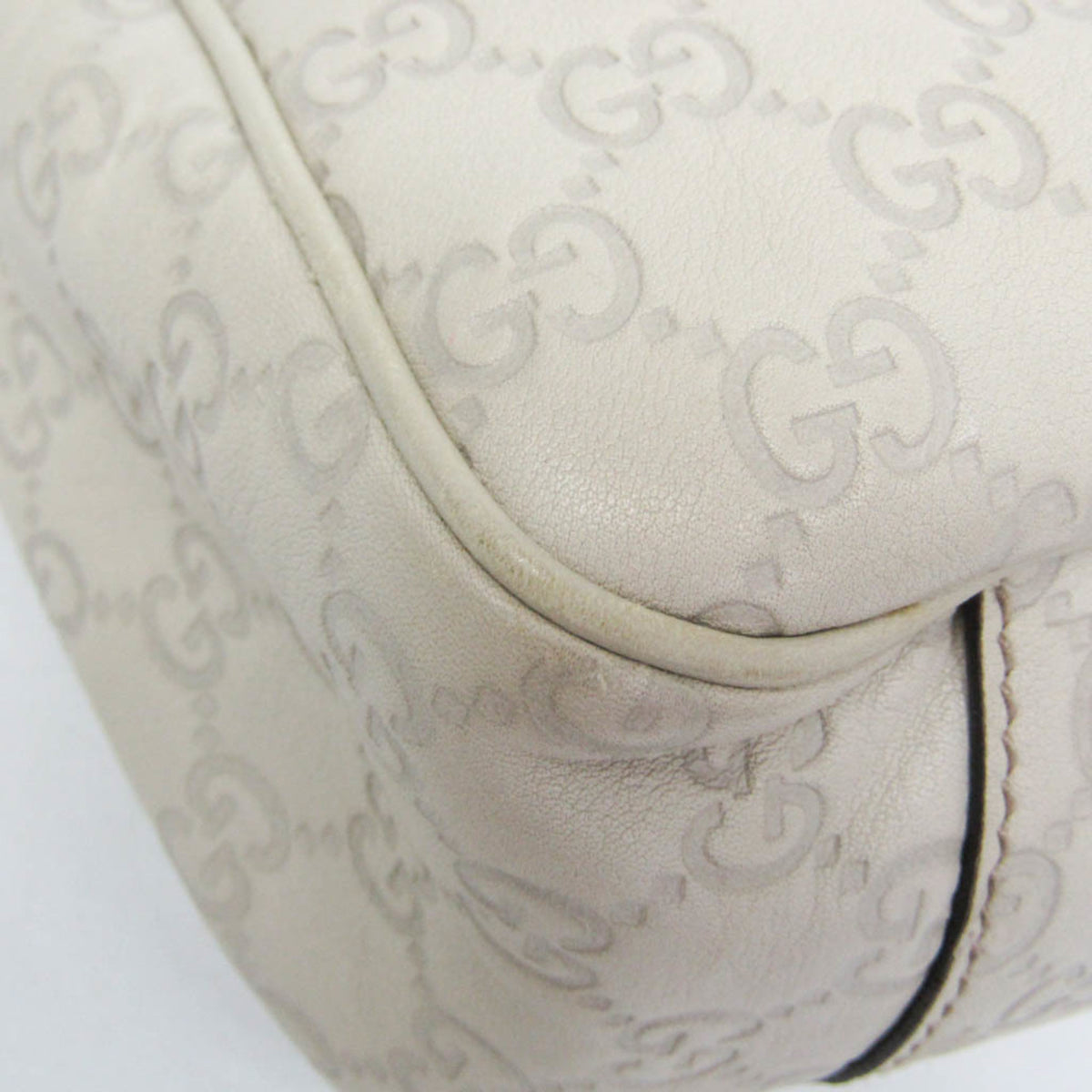 Gucci Twins Guccissima Leather Beige Leather Tote Bag Bag (Pre-Owned)