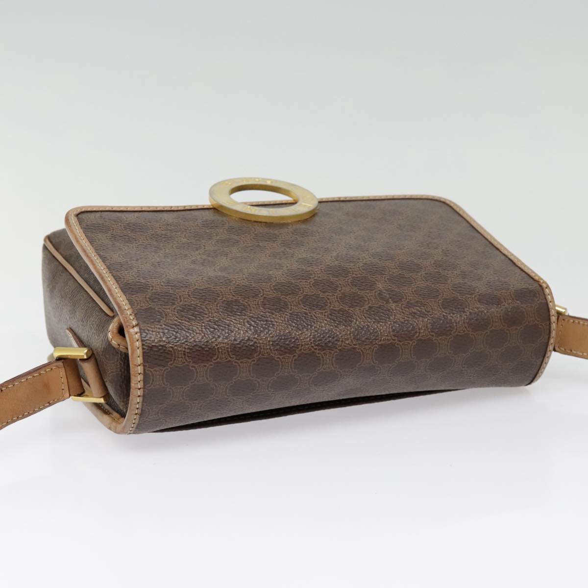 Céline Macadam Brown Canvas Shoulder Bag (Pre-Owned)