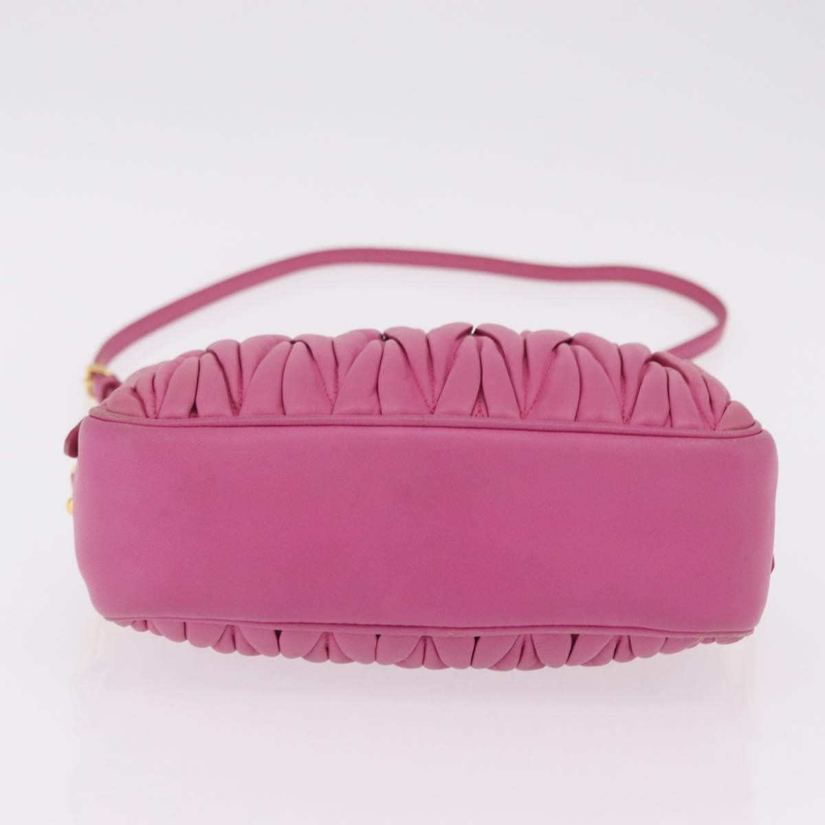 Miu Miu Tech Matelasse Leather Pink Leather Crossbody Bag Bag (Pre-Owned)