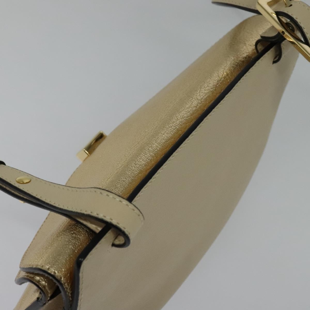 Chloe Georgia Leather Gold Leather Shoulder Bag Bag (Pre-Owned)