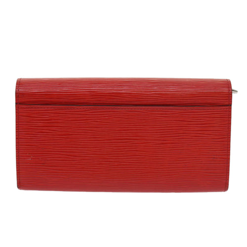 Louis Vuitton Portefeuille Sarah Red Leather Wallet  (Pre-Owned)