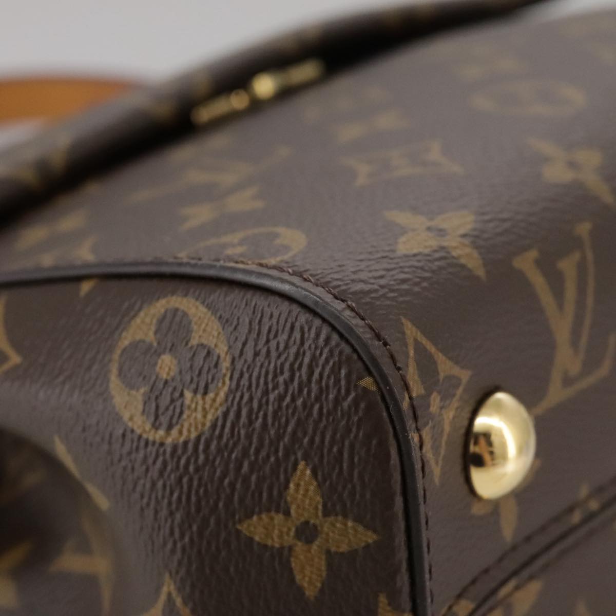 Louis Vuitton Cluny Brown Canvas Handbag (Pre-Owned)