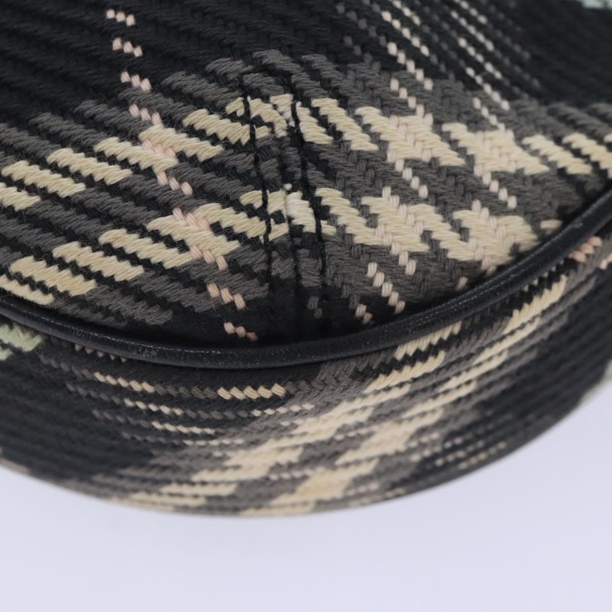 Burberry Nova Check Black Canvas Shoulder Bag (Pre-Owned)