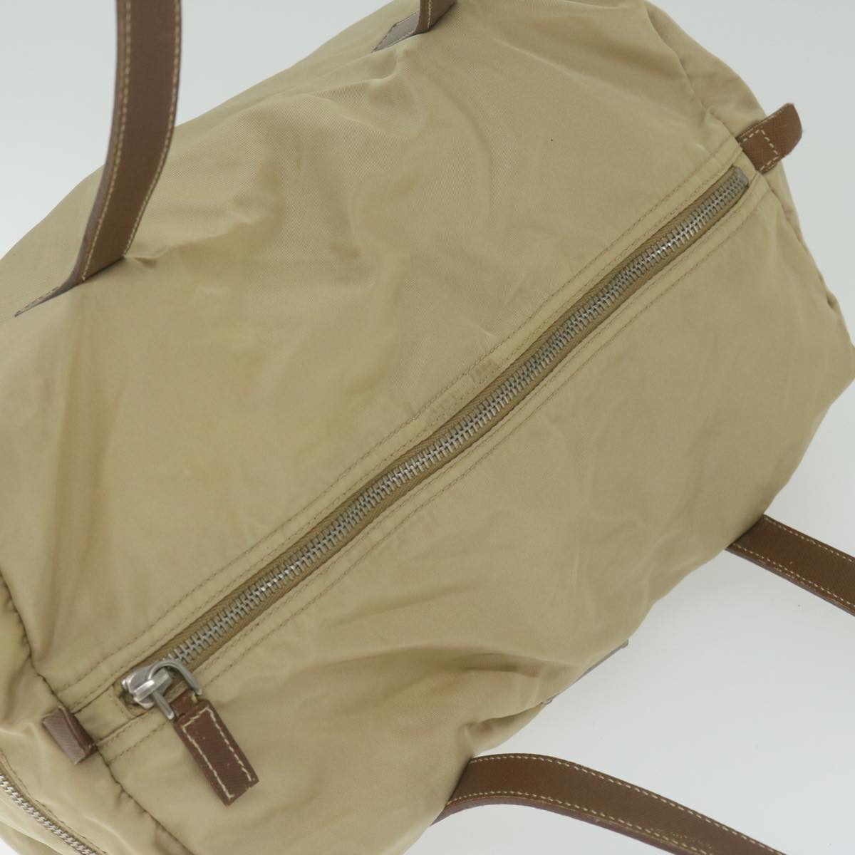 Prada Beige Synthetic Handbag (Pre-Owned)