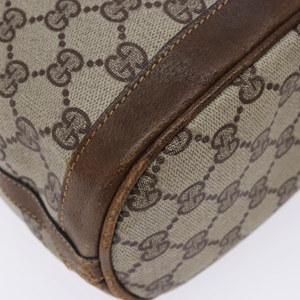 Gucci Gg Canvas Beige Canvas Shoulder Bag (Pre-Owned)
