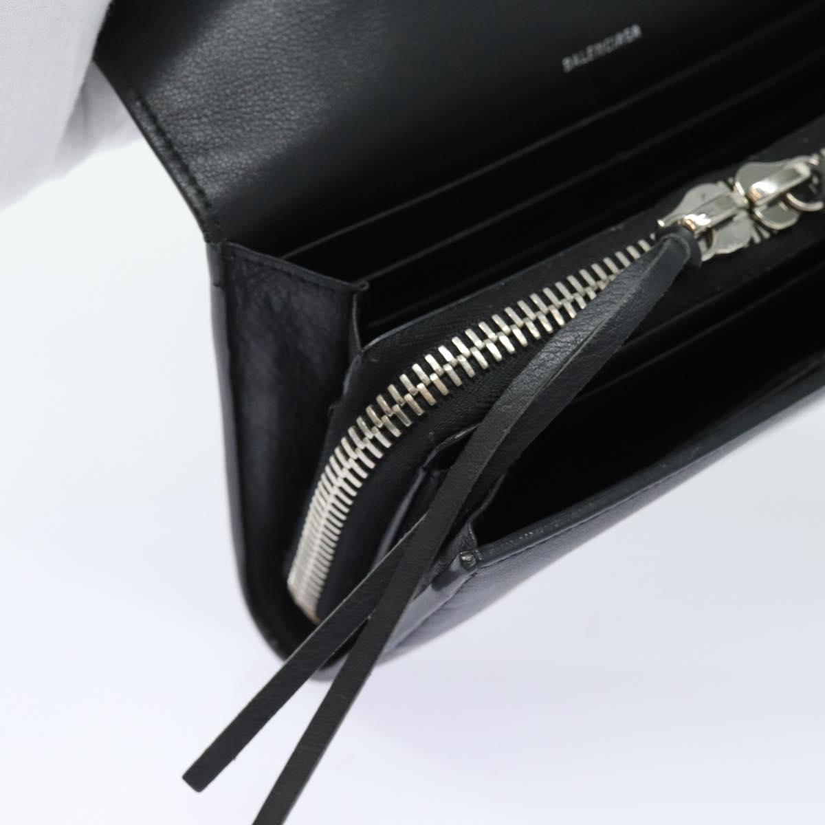 Balenciaga Papier Black Leather Wallet  (Pre-Owned)