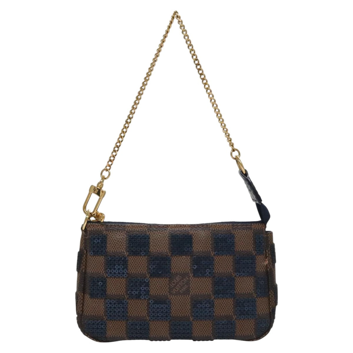 Louis Vuitton Mini Pochette Accessoires Brown Canvas Clutch Bag (Pre-Owned)