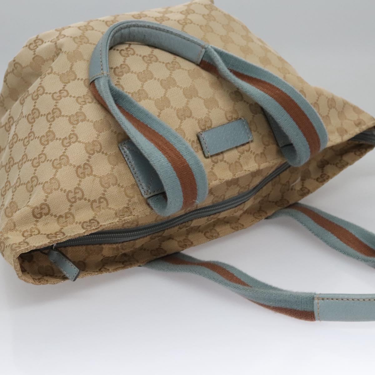 Gucci Gg Canvas Beige Canvas Handbag (Pre-Owned)