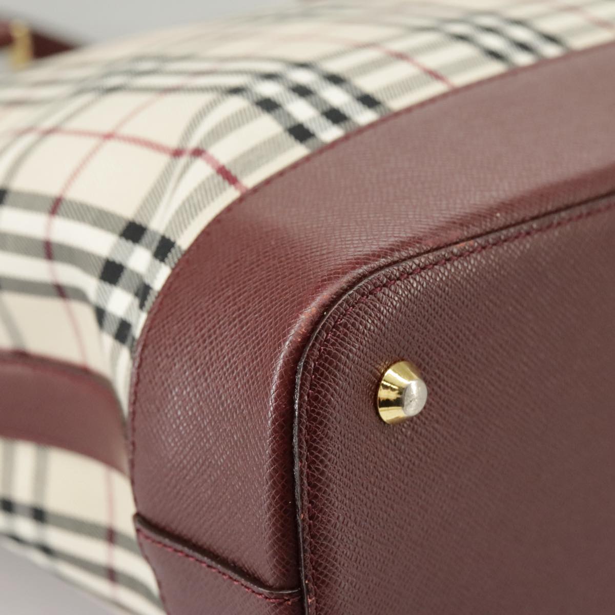 Burberry Nova Check Beige Canvas Tote Bag (Pre-Owned)
