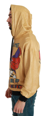 Dolce & Gabbana Exquisite Gold Hooded Cotton Men's Sweater