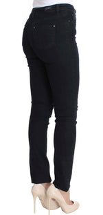Costume National Black Cotton Stretch Slim Fit Women's Jeans
