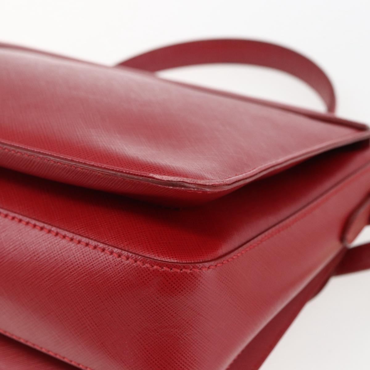 Salvatore Ferragamo Gancini Leather Red Leather Handbag (Pre-Owned)
