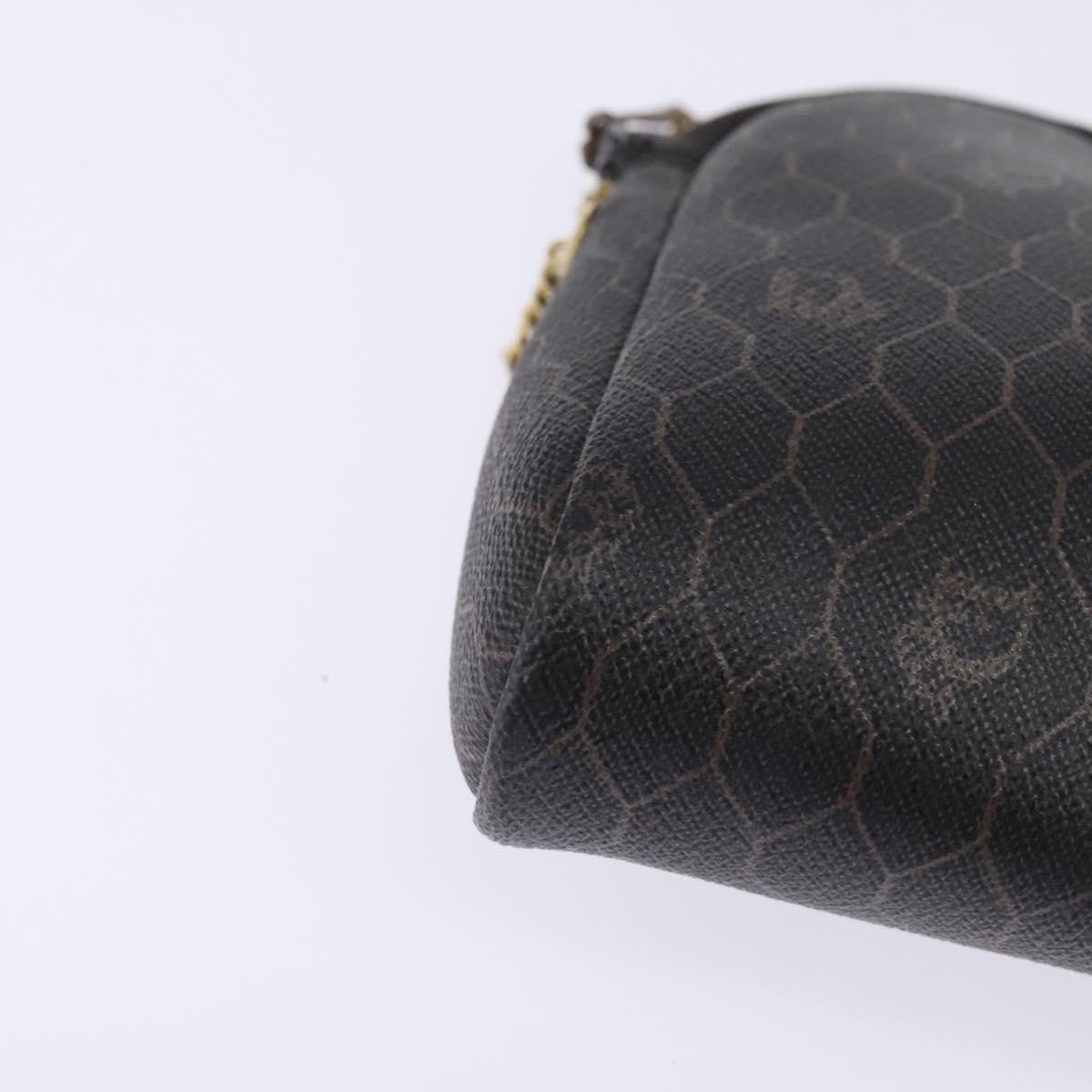 Christian Dior Vintage Honeycomb Zip Coated Canvas Black Canvas Shoulder Bag Bag (Pre-Owned)