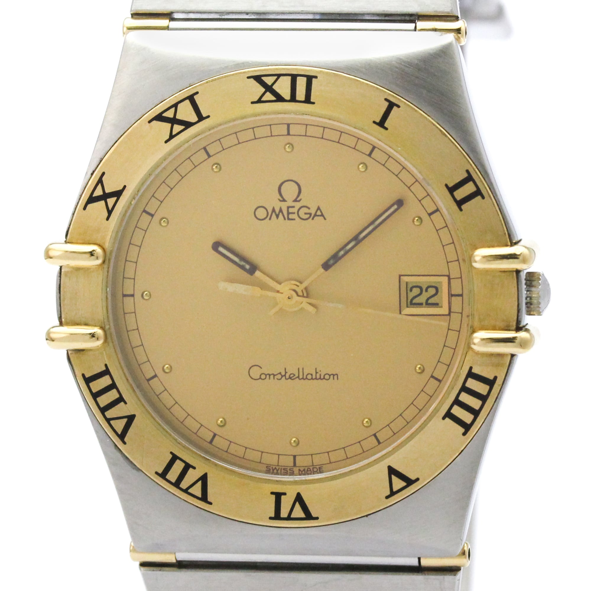 Omega Constellation Quartz Stainless Steel And Yellow Gold Watch (Pre-Owned)