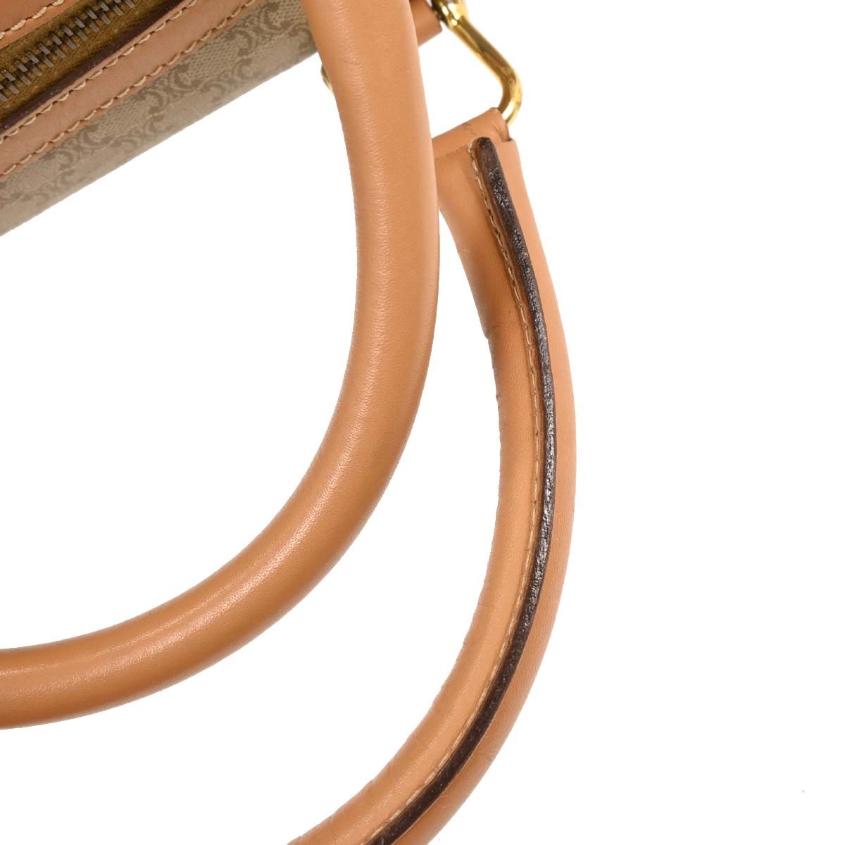 Celine Vintage Duffle Canvas And Leather Beige Pvc Travel Bag Bag (Pre-Owned)