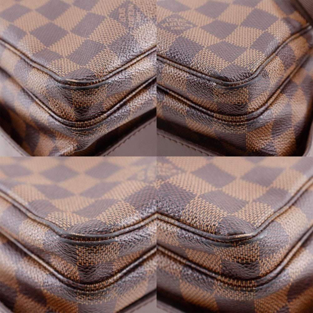 Louis Vuitton Naviglio Damier Ebene Brown Canvas Shoulder Bag Bag (Pre-Owned)