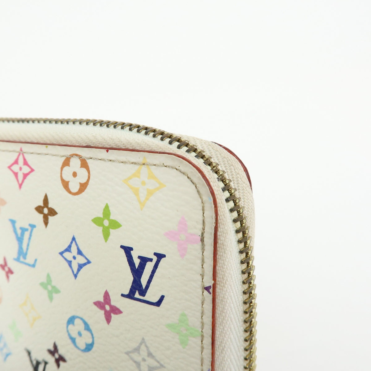 Louis Vuitton Zippy Monogram Multicolor White Canvas Wallets Accessory (Pre-Owned)