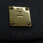 MCM Visetos Black Synthetic Shoulder Bag (Pre-Owned)