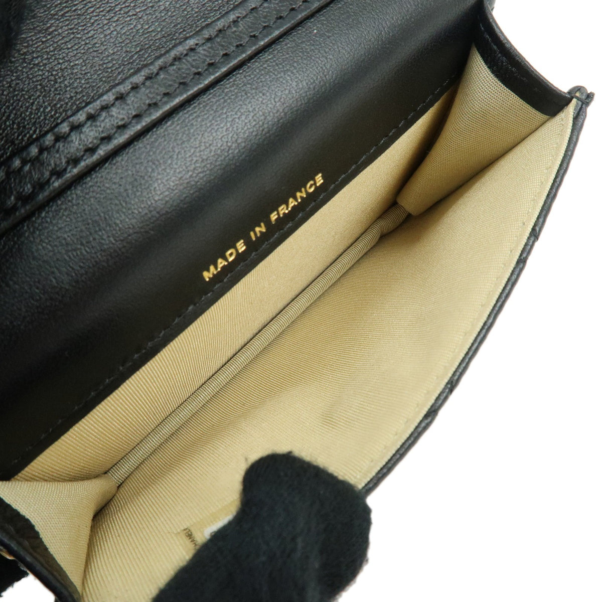Chanel Pearl Crush Flap Clutch With Chain Quilted Lambskin Black Leather Clutche & Pouche Bag (Pre-Owned)