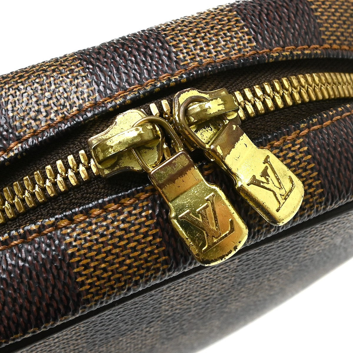 Louis Vuitton Ipanema Damier Ebene Brown Canvas Shoulder Bag Bag (Pre-Owned)