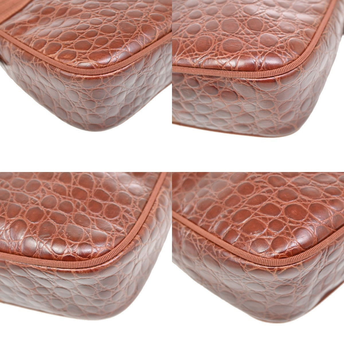 Salvatore Ferragamo Vala Leather Brown Leather Shoulder Bag Bag (Pre-Owned)