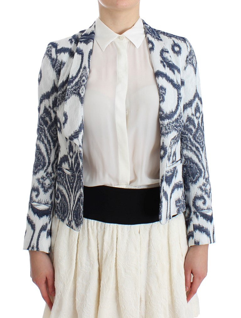 Christian Pellizzari Elegant Two-Tone Blue Short Women's Blazer