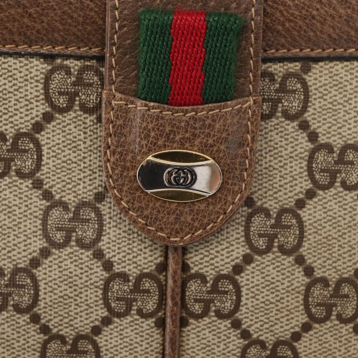 Gucci Vintage Gg Coated Canvas Beige Pvc Shoulder Bag Bag (Pre-Owned)