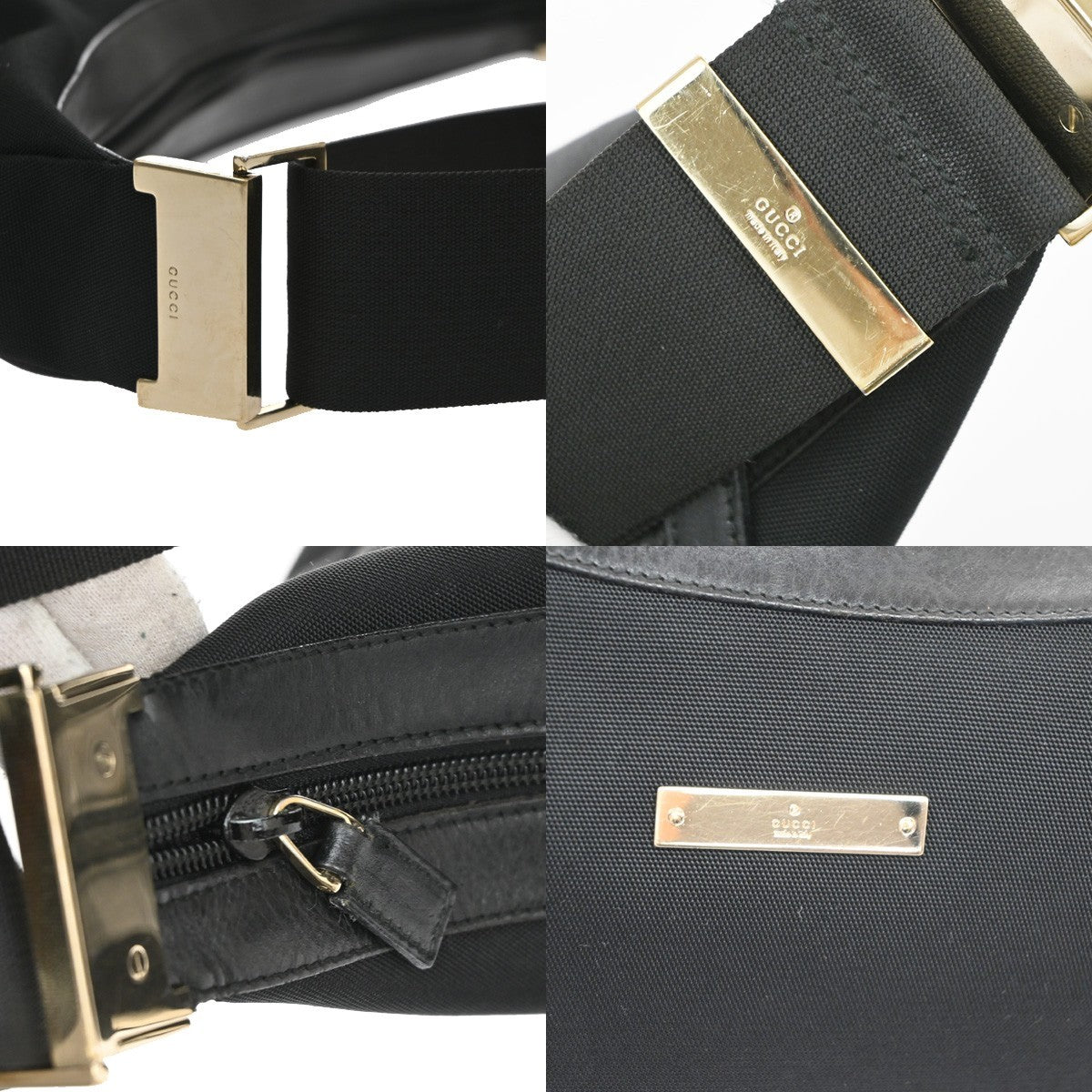 Gucci Vintage Hobo Canvas Black Canvas Shoulder Bag Bag (Pre-Owned)