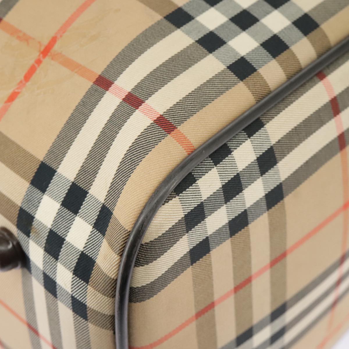 Burberry Nova Check Beige Canvas Travel Bag (Pre-Owned)