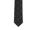 Alexander McQueen Men's Brown Skull Polka Dot Silk Tie 184303 2065 (5 Cm)